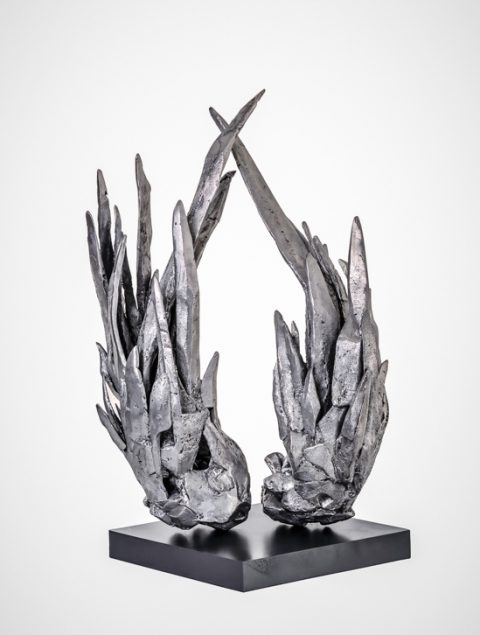 cast aluminium sculpture - winter soliloquy