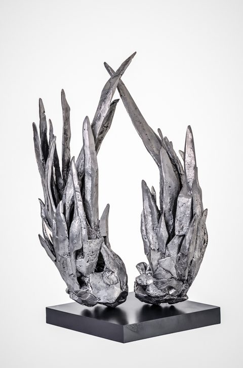 cast aluminium sculpture - winter soliloquy